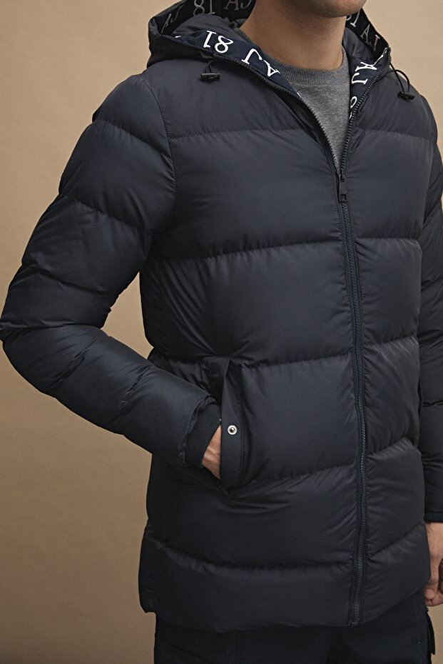 Kapüşonlu Puffer Mont - 4