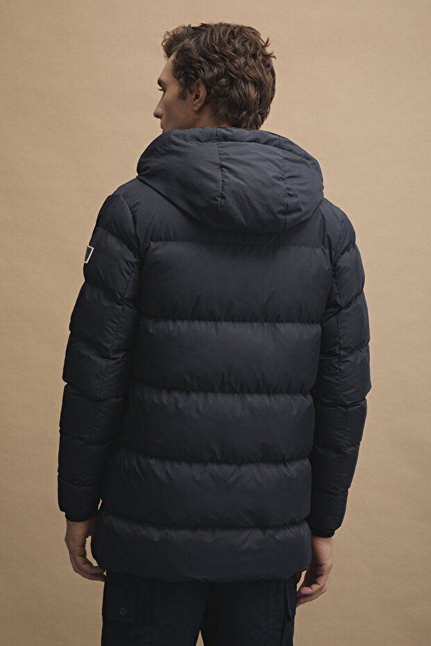 Kapüşonlu Puffer Mont - 5