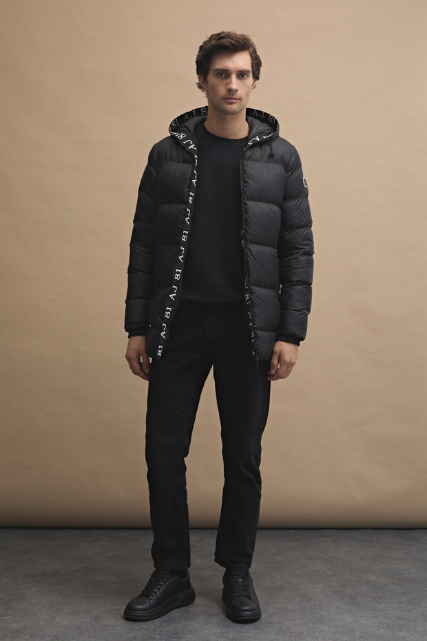 Kapüşonlu Puffer Mont - 3