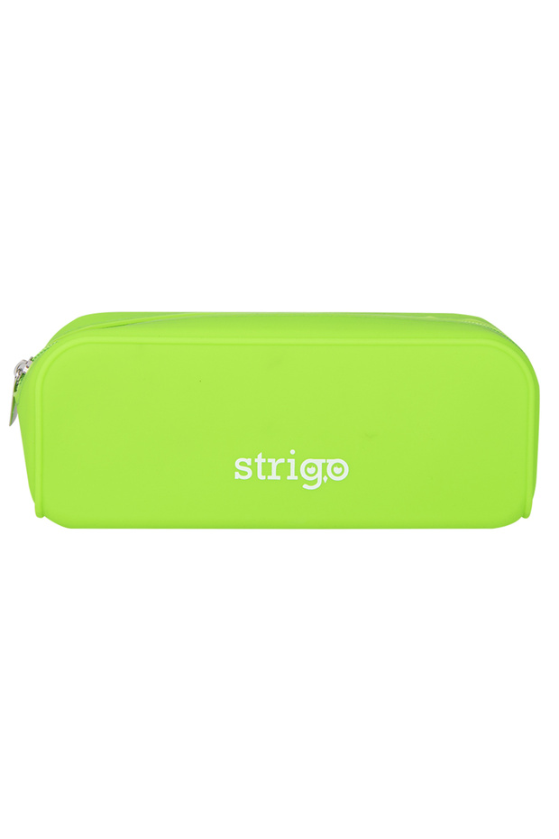 Green rectangular silicone pencil case SSC058