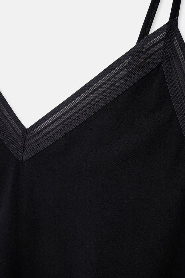 Siyah Basic İnce Askılı Atlet - 4