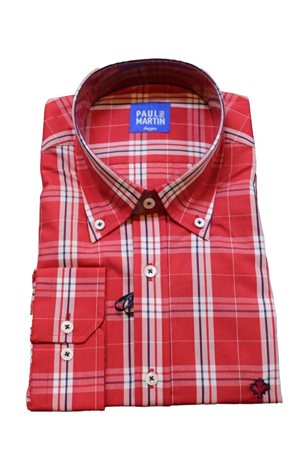 Men's Long Sleeve Plaid Shirt
