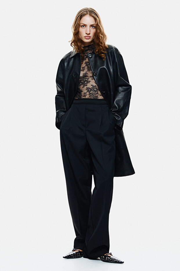 Yün Karışımlı Pantolon - 1