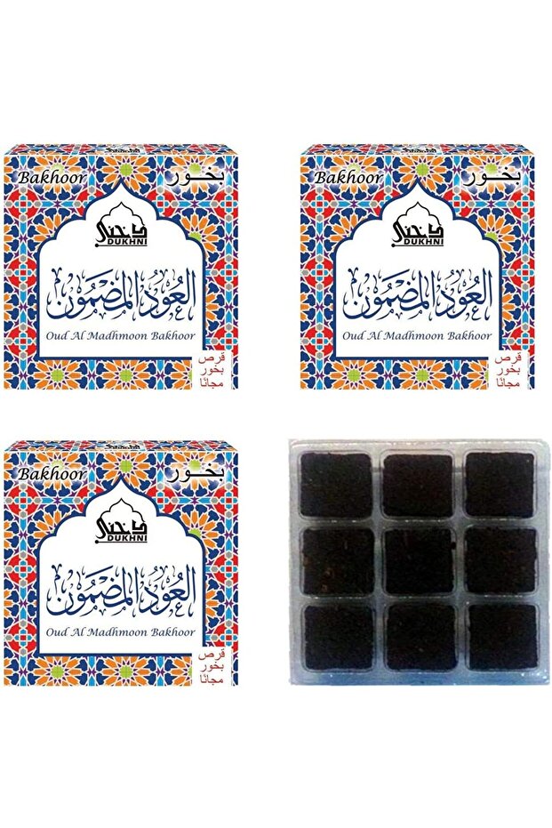 Oud Al Madhmoon Tray Bakhoor Set of 3