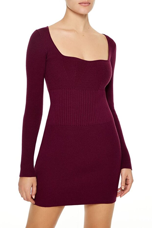 Mini Triko Elbise - 1