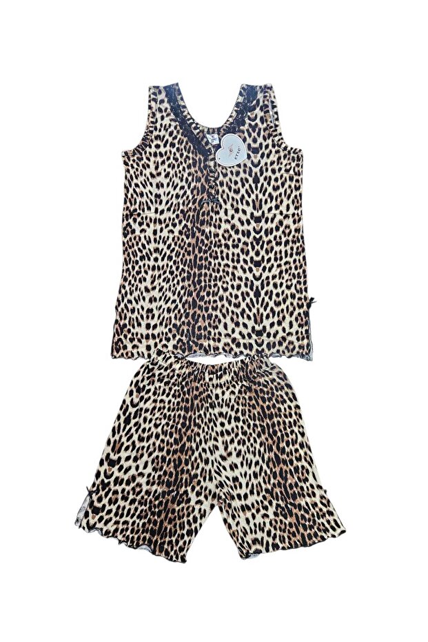 leopar şortlu takım - 2