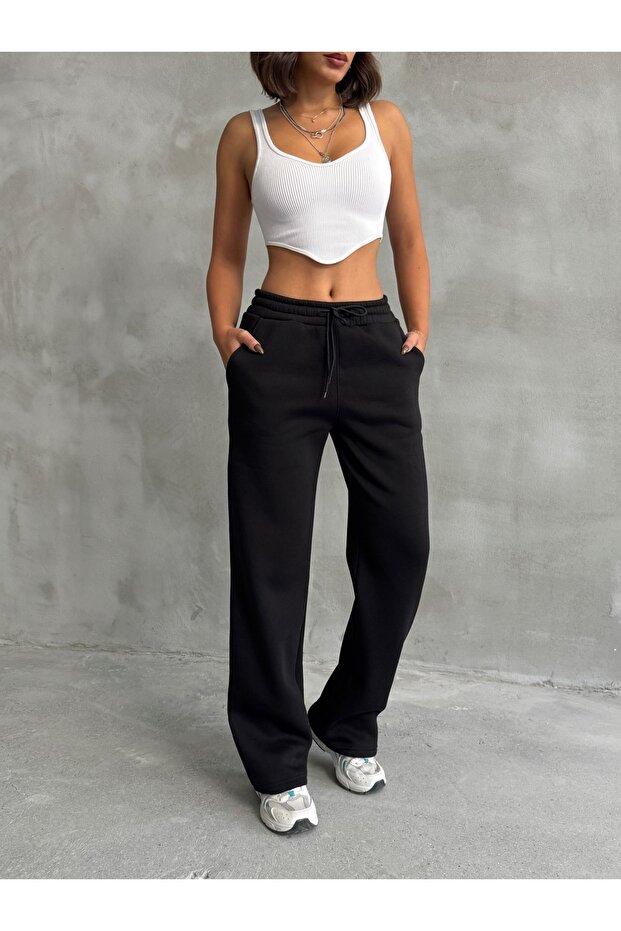 Női téli 3 szálas polár bélésű baggy melegítőnadrág - 7