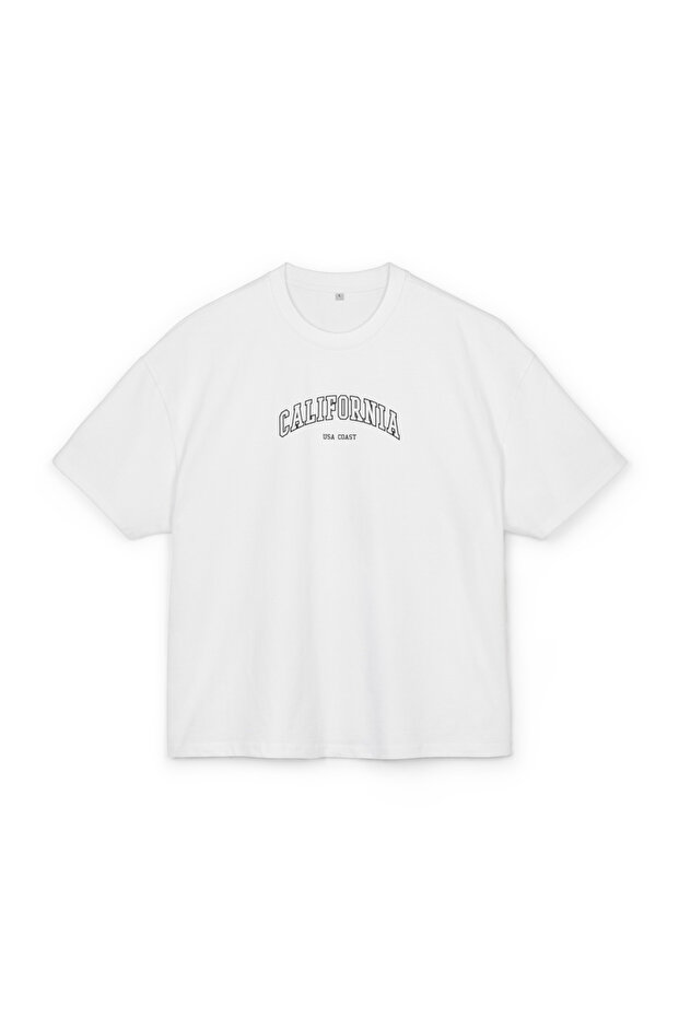 Unisex Oversize Printed Cotton T-Shirt – California Print