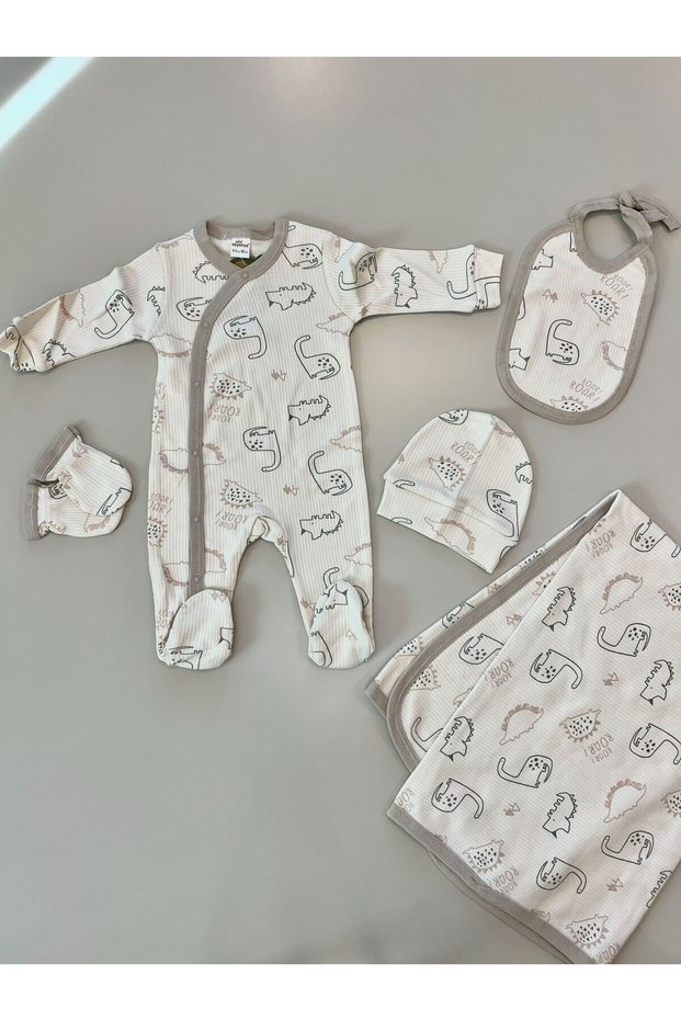 Newborn Baby Dinosaur Blanket Hospital Release Set of 5