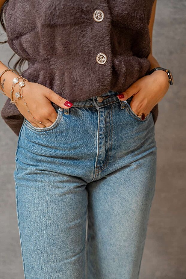 BUZ MAVİ MOM JEAN - 1