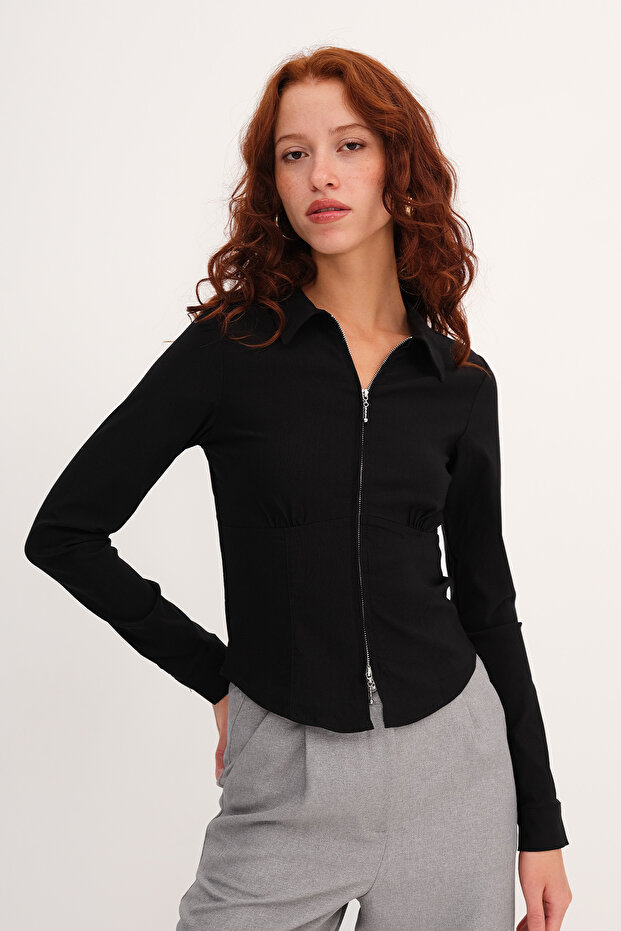 Çift Fermuarlı Gömlek G17599 - 2