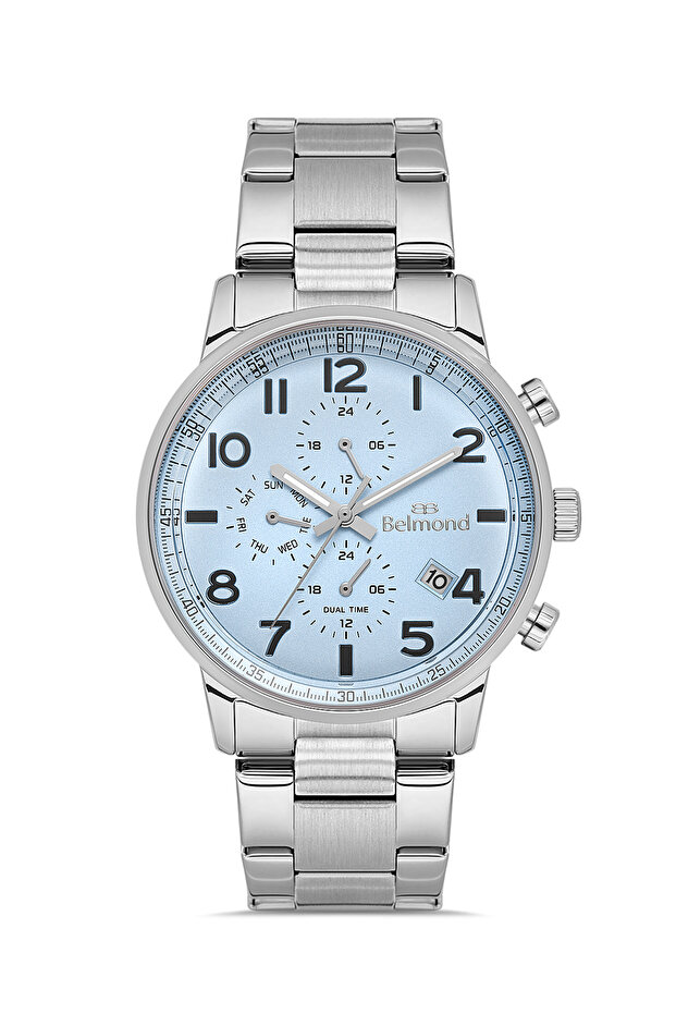 Kng1149.300 Silver & Blue Steel Band Men's Wristwatch