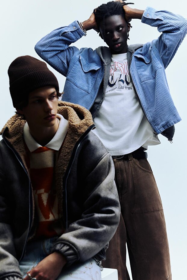 Fermuarlı kadife ince ceket - 1