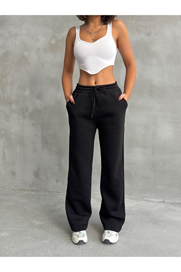 Női téli 3 szálas polár bélésű baggy melegítőnadrág - 8