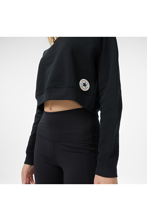 Kadın Siyah Sweatshirt - 5