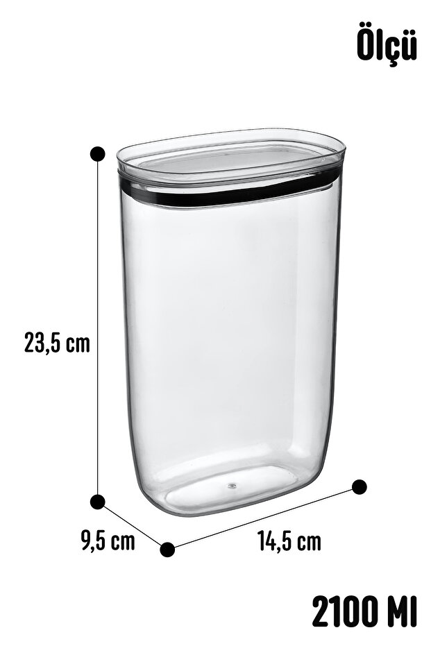 Tablet Toz Deterjan Saklama Kabı Silikon Sızdırmaz Kapaklı Deterjan Saklama Kutusu 2100 ML x 3 Adet - 3