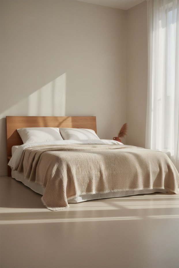 غطاء سرير مزدوج من مايلا طبيعي 240×260