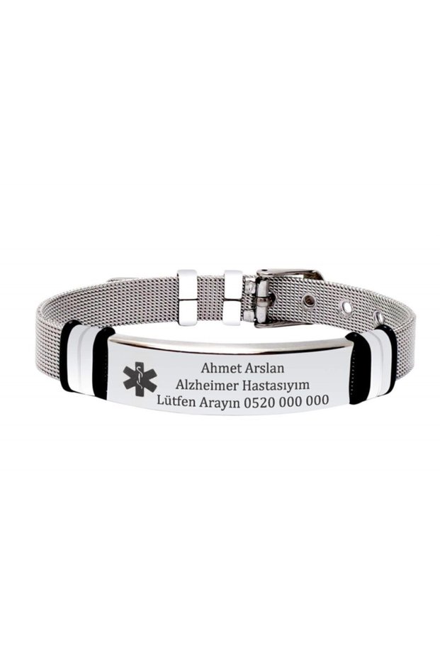 Men's Women's Steel Bracelet - Epikriz Emergency • to Father • to Mother • to Wife Stainless Steel Bracelet