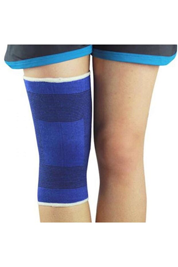 Σετ 2 Ελαστικές Επιγονατίδες, Μπλε, Universal Size - 2