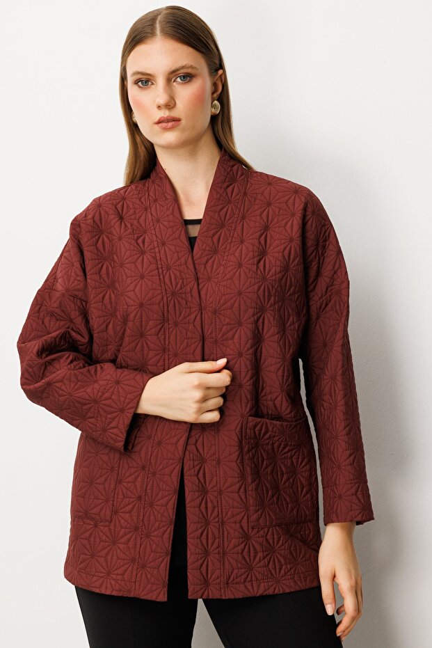 Open Front Patterned Jacket - 2