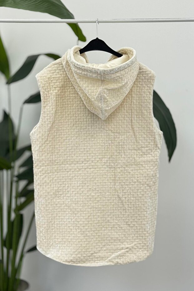 3227 Yelek - Ekru - 2