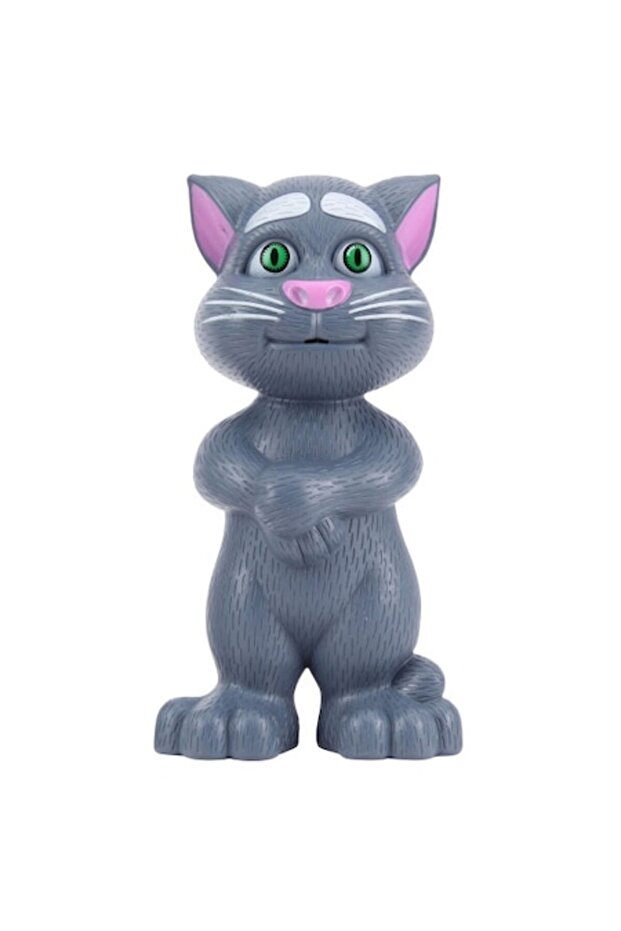 Talking Tom Interactive Toy, Large, Gray, 27 cm - 1