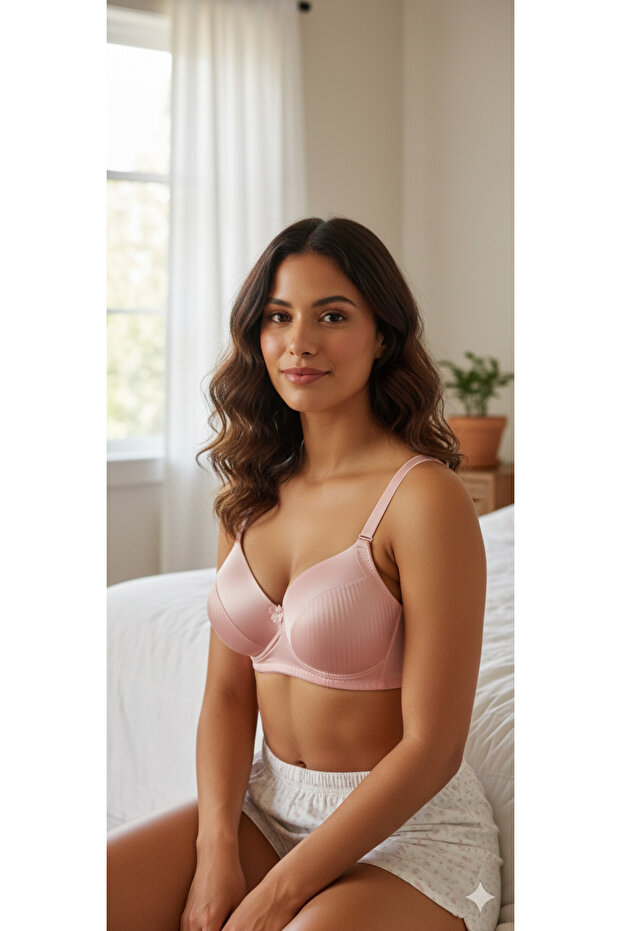 Bra Set of 3 Unpadded Wire Free Gathered Support Stylish Night Bra