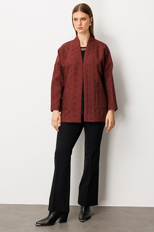 Open Front Patterned Jacket - 3