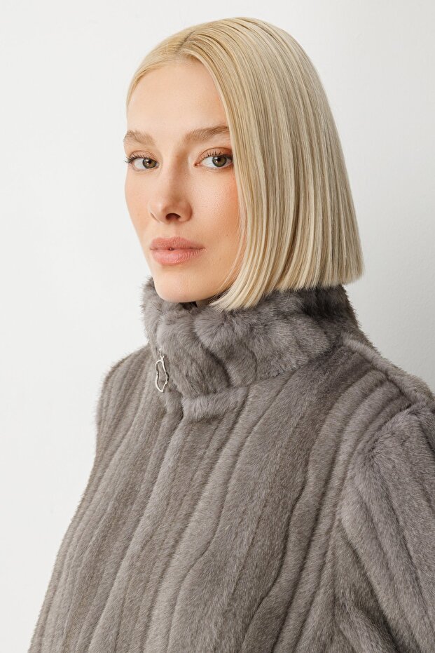 معطف من القطيفة المخططة - 2