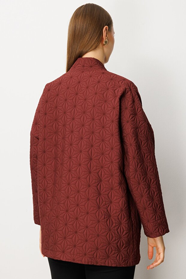 Open Front Patterned Jacket - 4