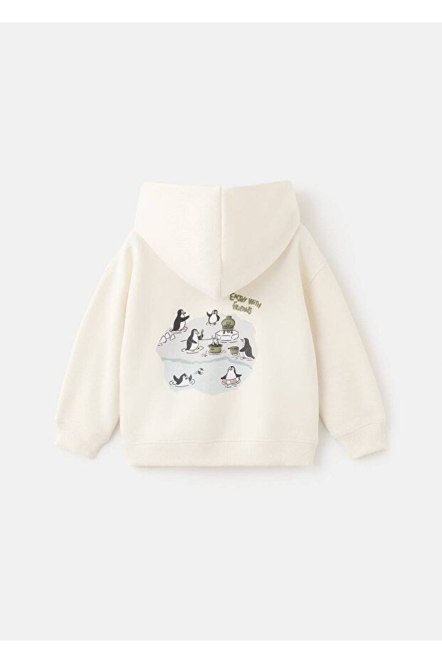 Patterned hooded sweatshirt - 2