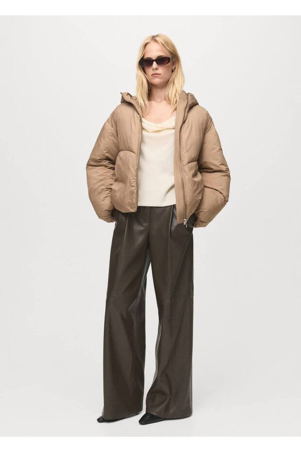 Kısa oversize kapüşonlu anorak - 2