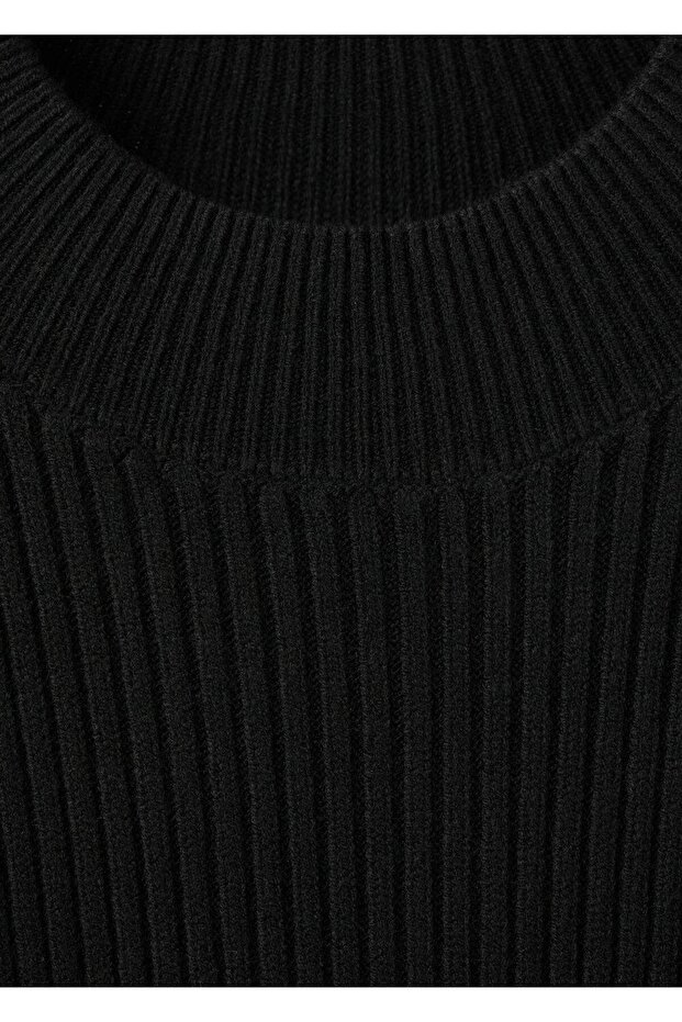 Evaze fitilli triko elbise - 6