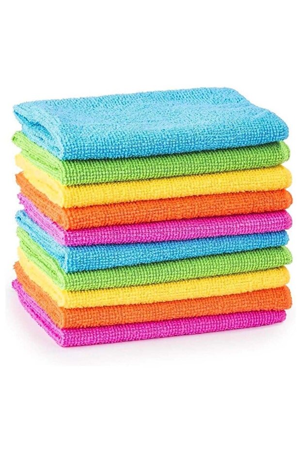 Microfiber Cloth, All-Purpose Cleaning Towels, Soft Absorbent Cleaning Rags, 10pcs