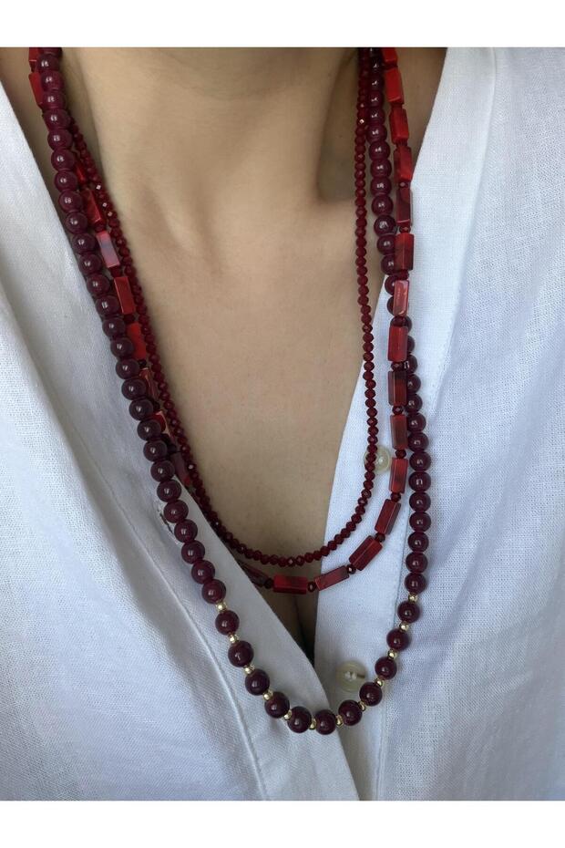 3lü Boncuk Kolye Seti - 1