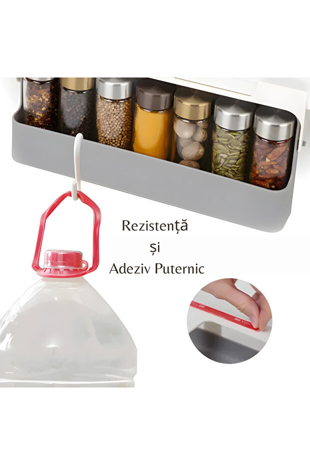 Self-Adhesive Spice Rack with 6 Containers - 14