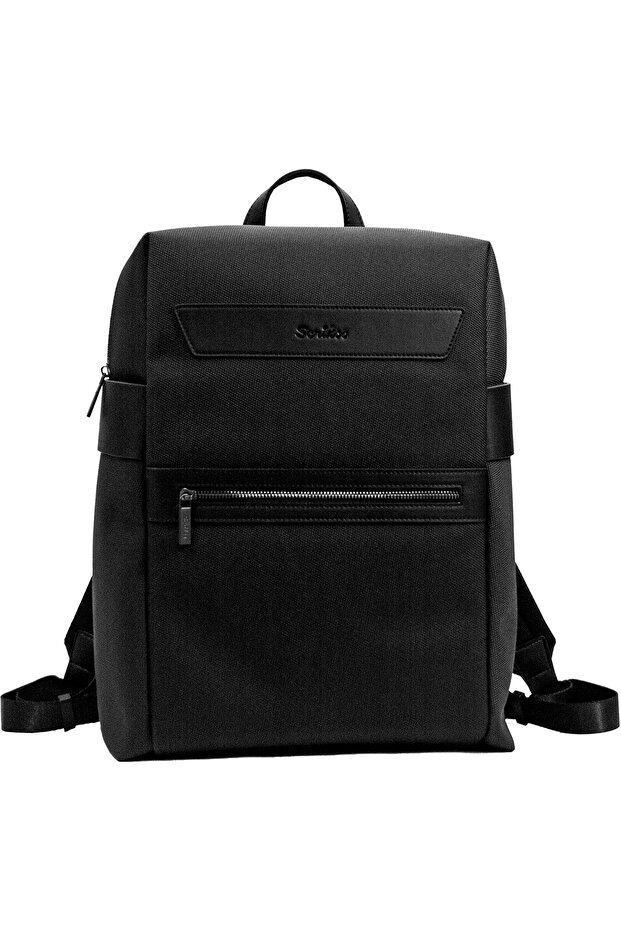 حقيبة ظهر WizDesign DR11085 Urban Black Premium - مع حجرة للكمبيوتر المحمول، للاستخدام اليومي والمكتبي