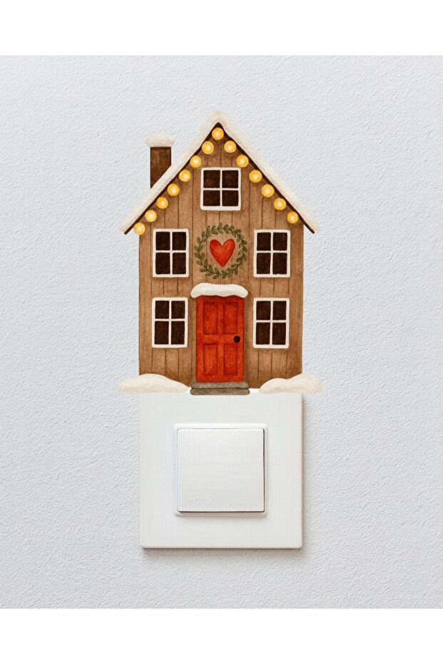Socket Cover Sticker - Children's Baby Room Wall Sticker - Christmas House New Year Socket Cover Sticker