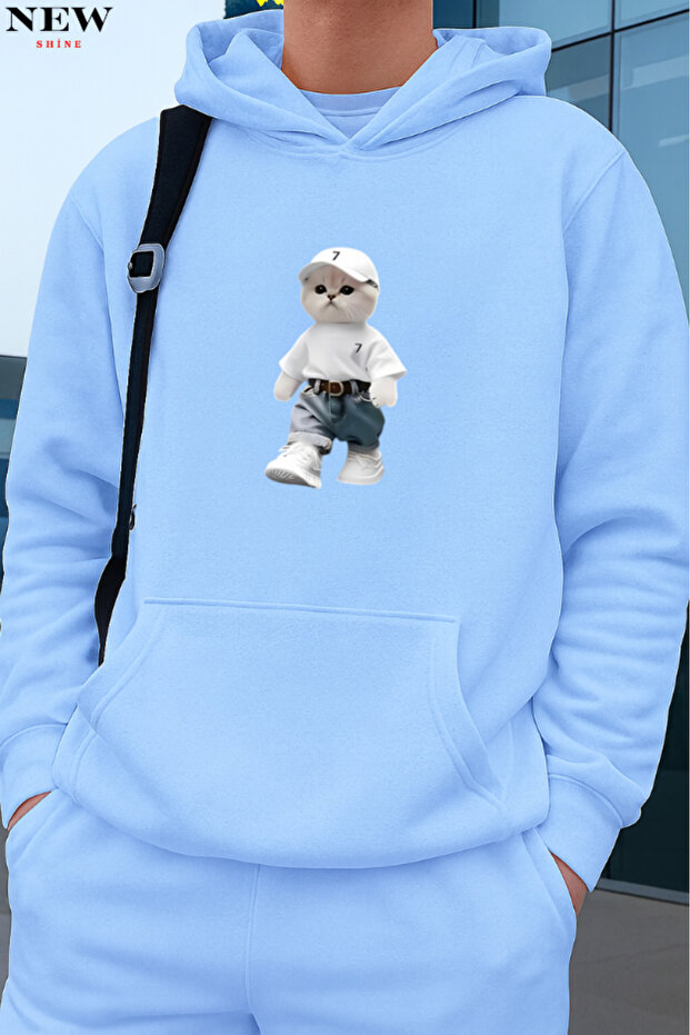 سترة مطبوعة على شكل قطة - 1