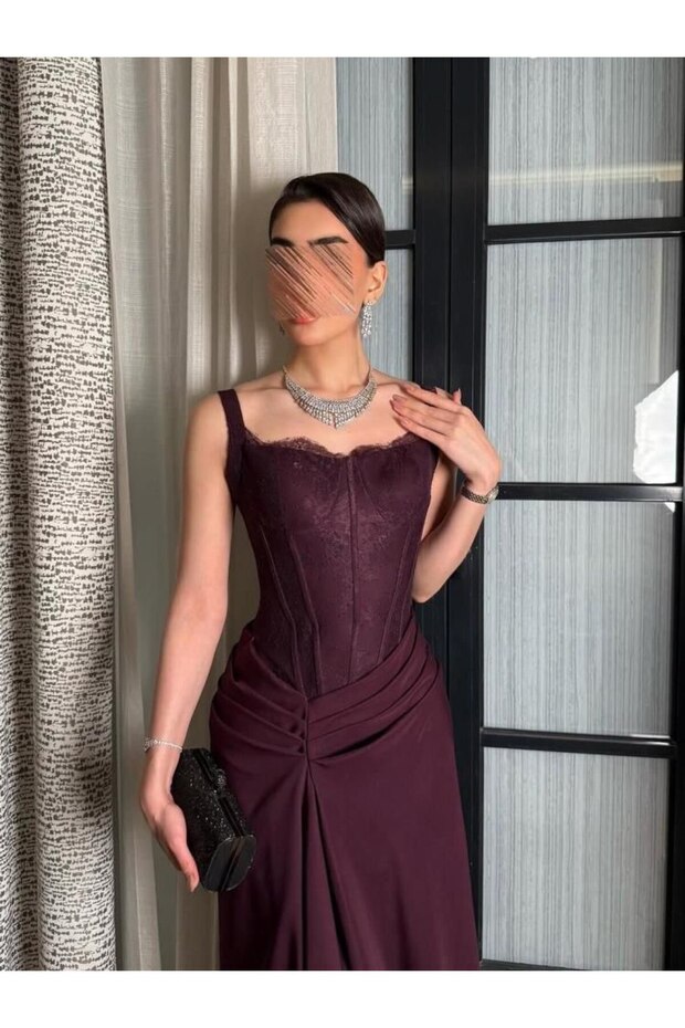 فستان سهرة احمر - 1