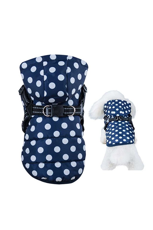 Polka dot puppy jacket - 5
