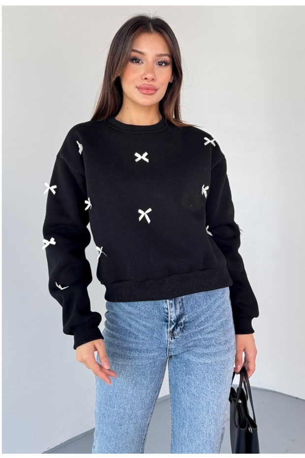 Kurdeleli Sweatshirt - 1