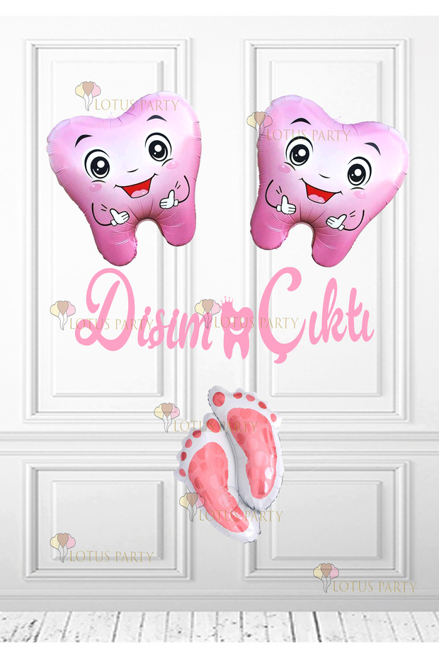My First Tooth Came Out Celebration Products Tooth Foil Balloon First Step Foot Foil Balloon My First Tooth Came Out Text