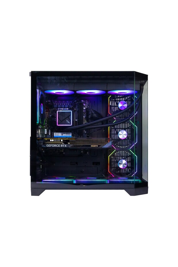 معالج ألعاب i5-14700F، بطاقة رسومات RTX 5070Ti سعة 16 جيجابايت، ذاكرة DDR5 سعة 32 جيجابايت، قرص NVMe سعة 1 تيرابايت، مبرد مائي 360 مم، 700 واط، نظام تشغيل Windows 11 Pro - 2