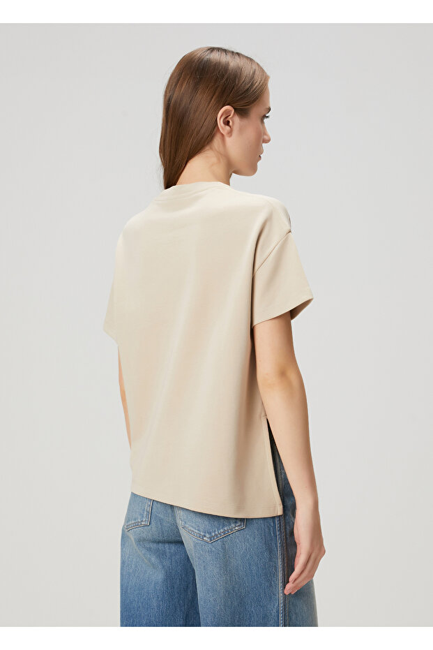 Bej T-shirt - 4