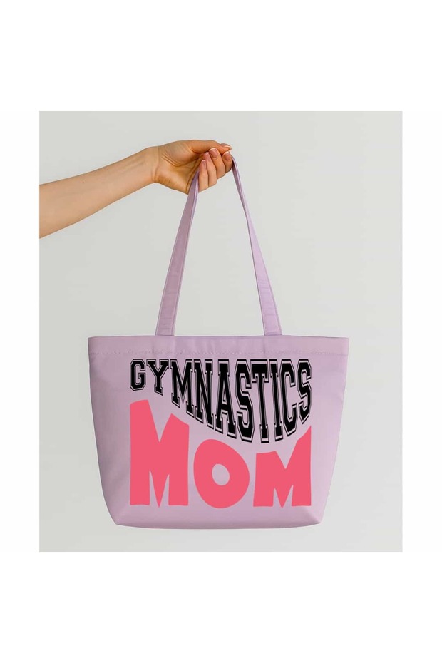 حقيبة جمباز مصنوعة من الساتان بتصميم Mom