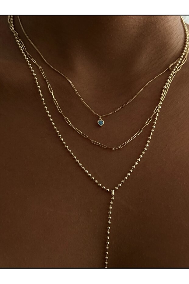 Çelik Marka Çoklu Kolye Seti - 1