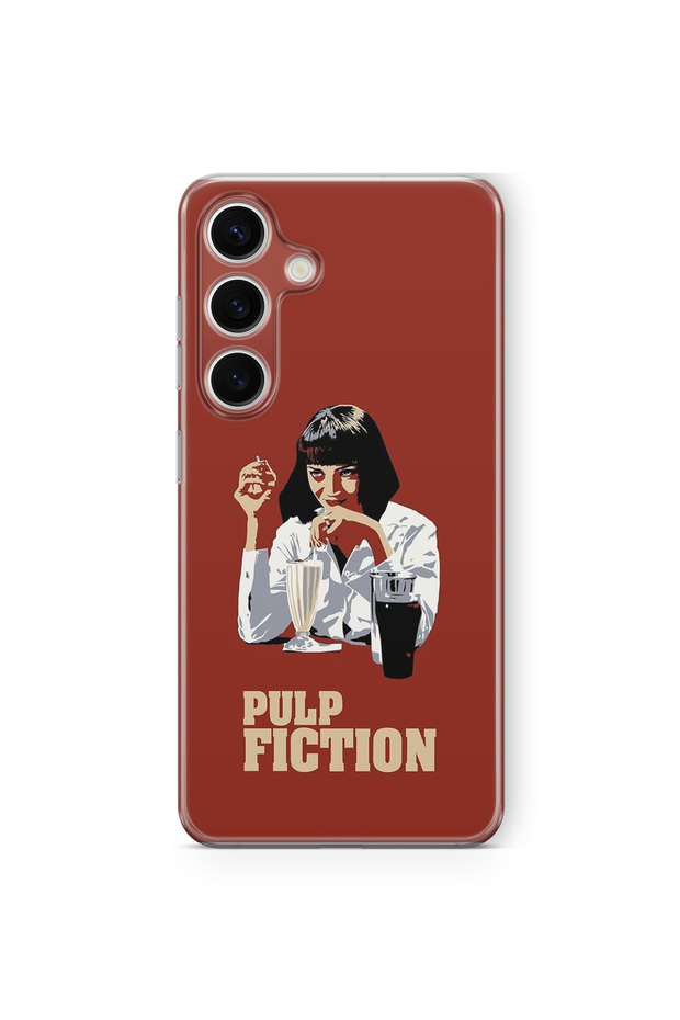 Samsung Galaxy S25 Fe Compatible Pulp Fiction Design Printed Transparent Case