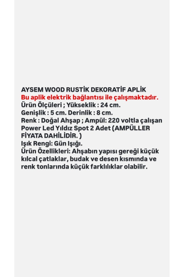Duvar Apliği Yansıtma Tasarımlı Çift Yönlü Ahşap Salon Hol Cafe Otel Duvar Apliği - 7