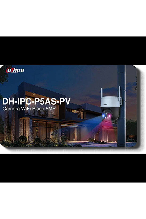 P5as-pv, 5mpix, 4mm Lens, H265, Dual Smart Light, Ip66, Wifi, Dahili Mikrofon, Pt Speed Dome - 2